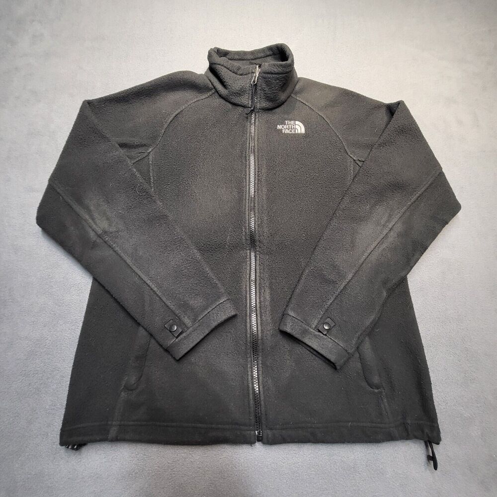 North Face Jacket Womens Size L‎ Black Fleece Full Zip Coat Long Sleeve